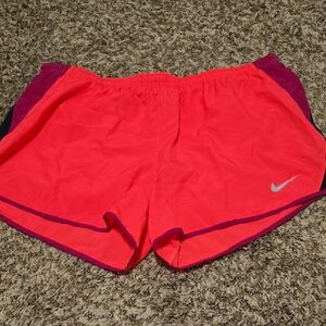 Nike Women's Bright Pink and Purple Athletic Shorts